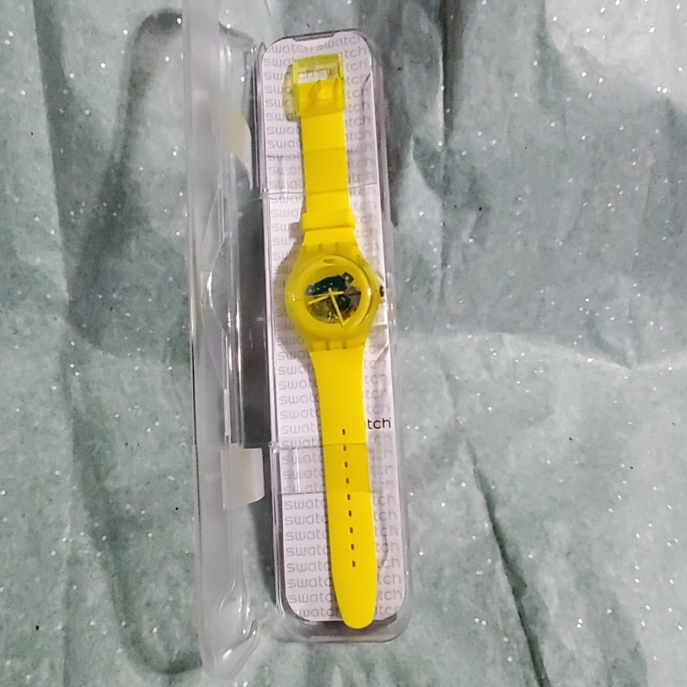 Swatch Yellow Lacquered Watch